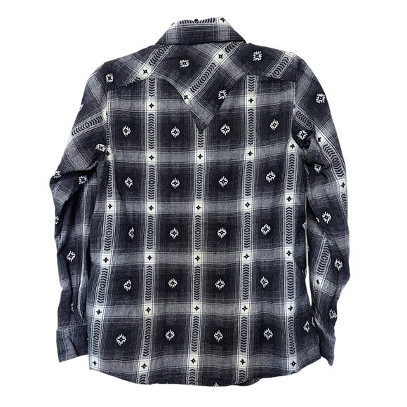 Ariat REAL Thunderstorm Snap Front Long Sleeve Button Up Plaid Shirt Small - Picture 6 of 8